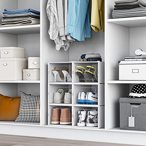 East Loft Extra Large Plastic Shoe Box Storage Organizer Stackable