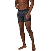 32 Degrees Men's Boxer Briefs, 4-Way Stretch, Moisture Wicking, Black Camo, Polyester Spandex, L, Mid-Rise, Anti-Odor
