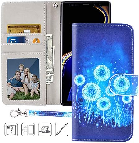 Urbeutyke Galaxy Note 9 Wallet Case, Galaxy Note 9 Case,Premium PU Leather Flip Folio Case Cover with Wrist Strap, Card Holder,Cash Pocket,Kickstand for Samsung Galaxy Note 9 - Dandelion