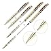 BYSOU Ballpoint Pens, 4 Pcs Metal Pen Refills Bling Dynamic Liquid Sand Glitter Pen Black Ink for Office Supplies (Multicolor)
