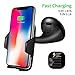 Wireless Charger Car Mount, AQQEF QI Standard Adjustable Fast Wireless Charger Mount Holder for iPhone X iPhone 8/8 Plus, Samsung Galaxy Note 8 S8/S8 Plus S7 S7 Edge and Qi-enabled Device (Black)