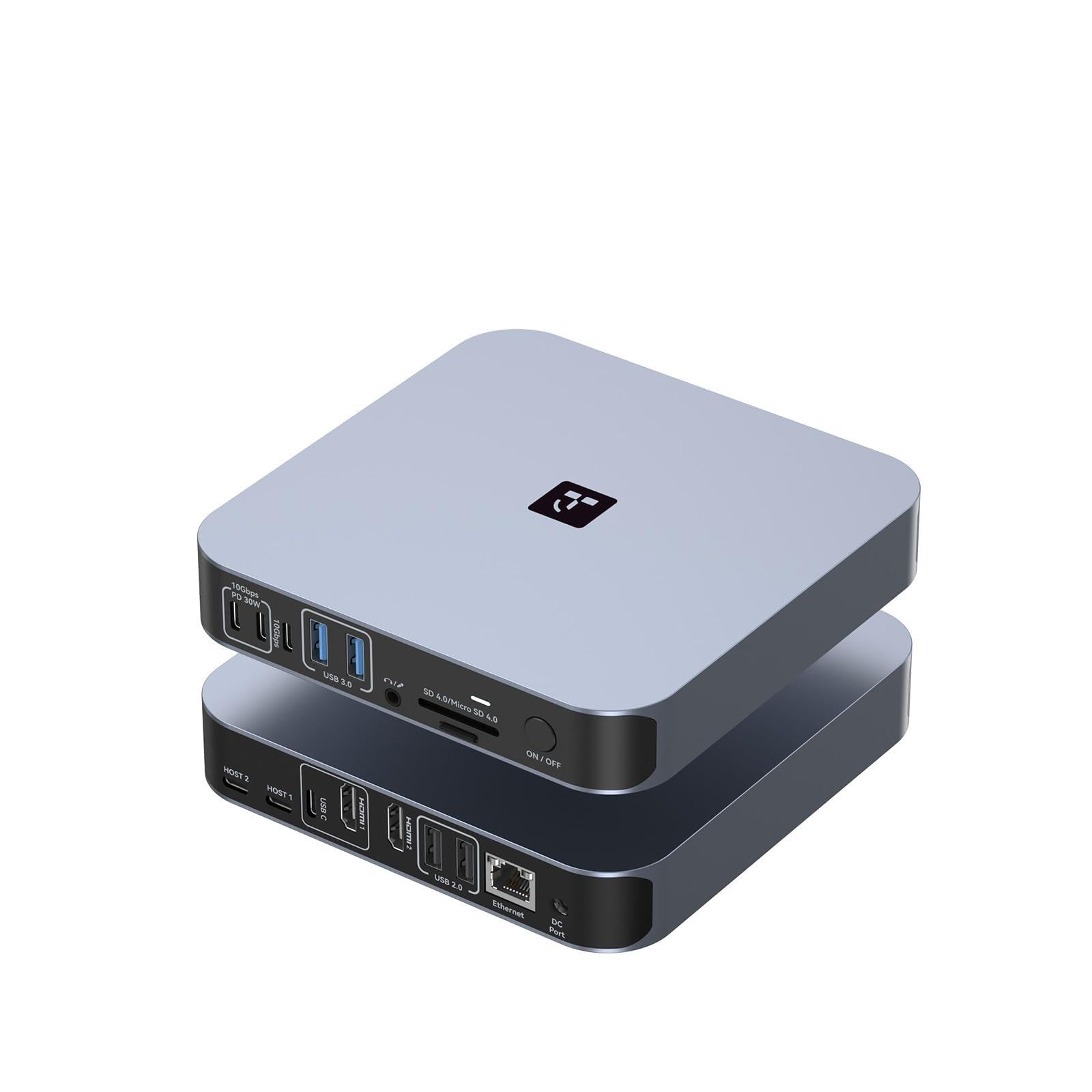 Photo 1 of TobenONE 18-in-2 Docking Station Dual Monitor for MacBook Pro/Air M5/M4/M3/M2/M1 Pro/Max, Plug and Play, Mac Docking Station with 4K@60Hz HDMI&USB-C, 150W Adapter, 10Gbps/PD 30W, 7 USB, 2.5G Ethernet