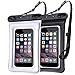 Waterproof Phone Case, Egchi IPX8 Waterproof Phone Pouch Case Underwater TPU Dry Bag for iPhone X/8/8plus/7/7plus/6s/6/6s plus Samsung galaxy s9/s8/s7 LG V20 Google Pixel HTC (2 PCS Black&White)