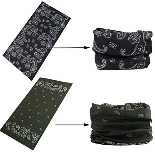 image for FAYBOX 6pcs Magic Wide Wicking Headbands For Men and Women Outdoor Hea