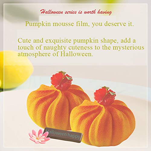 OCPO Kitchen 3D Pumpkin Mold Silicone Handmade Baking Molds -Mousse Cake Chocolate Pastry Jelly Ice Cream Candy Fondant Molds-DIY Baking Cake Decorating Tools -Food Grade Cupcake Mould (6 Even Lantern