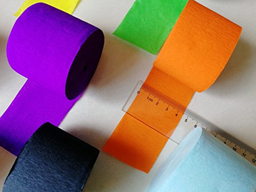 image for Deryunny 91.8ft Streamer Paper Decorations Crepe Paper for Birthday Pa
