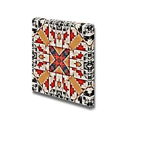 Canvas Prints Wall Art - Native American Traditional Decorative Tribal Pattern | Modern Wall Decor/Home Decoration Stretched Gallery Canvas Wrap Giclee Print. Ready to Hang - 12" x 12"