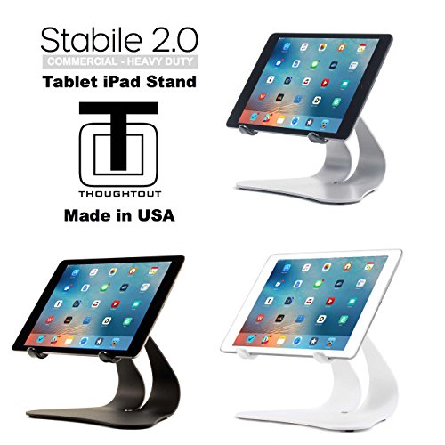 Thought Out Stabile 2.0 iPad Stand Pro Air 2 12.9 10.5 9.7 Surface Galaxy Tablet Holder White