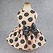 Fitwarm Vintage Pink Polka Dot Dog Dress for Pet Clothes Vest Shirts, Large