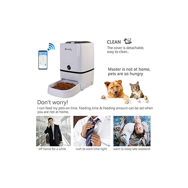 WESTLINK WiFi Automatic Dog and Cat Feeder Electric Auto Pet Food