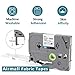 Airmall Compatible Fabric Iron-on Clothing Label Tape Replacement for Brother TZe-FA231 TZ Label Tape, 12mm 0.47'' Black on White, for P Touch Label Maker PT-D210 PT-D600 PT-H110, 4-Pack