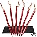 VANWALK 7001 Aluminum Tent Stakes - 6 Pack Cyclone Tent Pegs with Reflective Pull Cords + Drawstring Bag