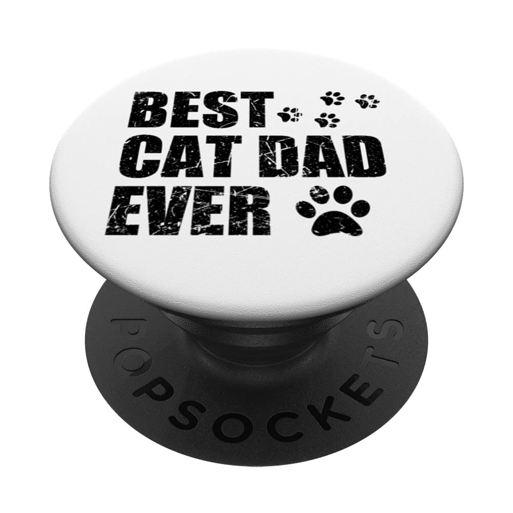 Best Cat Dad Ever For Kitten And Cat Lover - Funny Cat Daddy PopSockets Swappable PopGrip