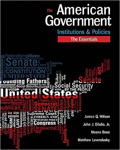 Amazon Com American Government Institutions And Policies Essentials Edition 9781305500075 Wilson James Q Diiulio Jr John J Bose Meena Books