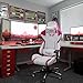 JUMMICO Pink Gaming Chair Girl Series Height Adjustable Racing Chair Specialty Design Comfortable Ergonomic Computer Swivel Chair with Headrest and Lumbar Support