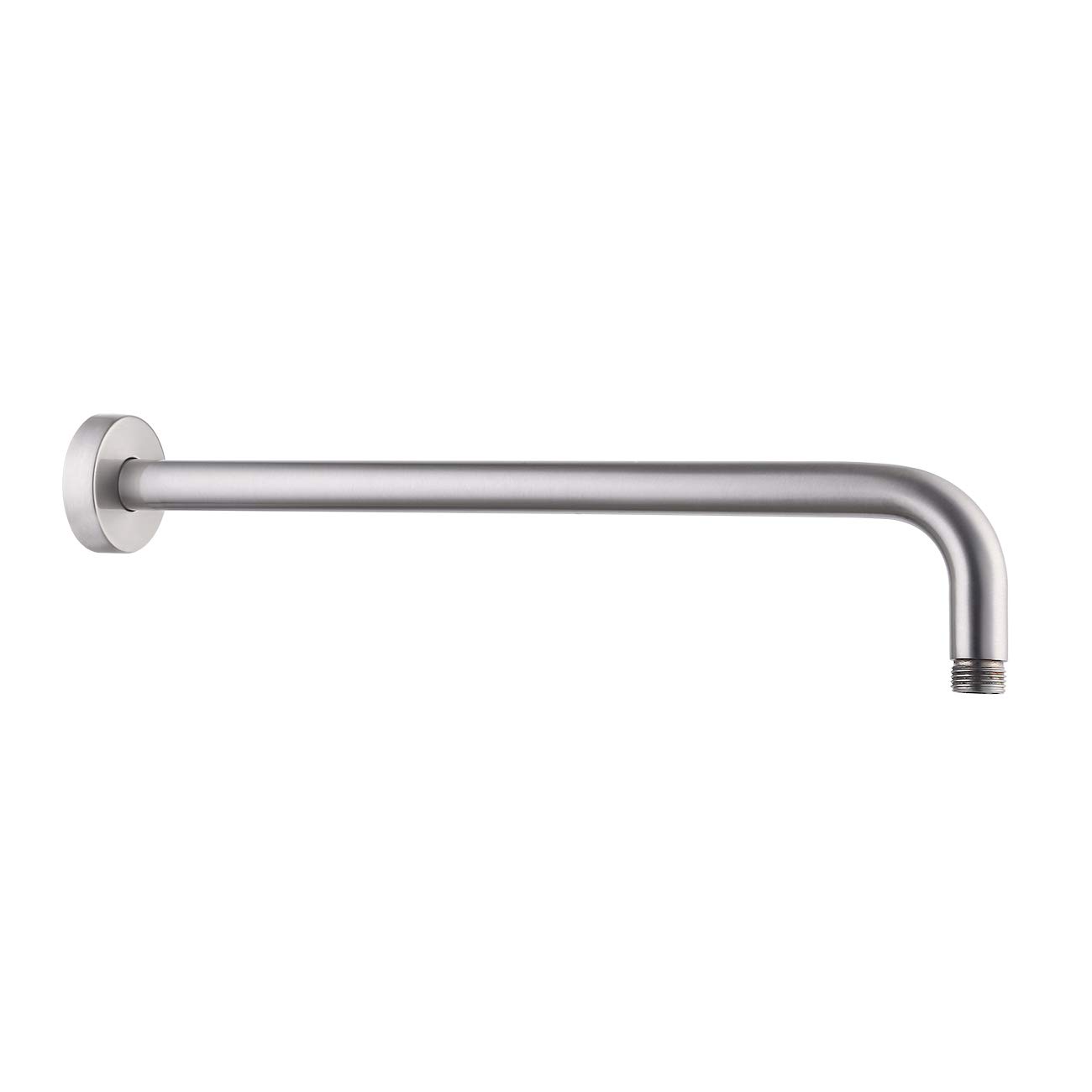 Shower Extension Arm Head Pipe Brushed Nickel Flange 15 inch Wall Mount