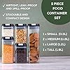 Airtight-Food-Storage-Container-Set--5pcs-Storage-Jars-with-Airtight-Lids-Perfect-Kitchen-Storage-Organisation-Solution-for-Pantry-Kitchen-Cupboards-Easy-to-Open-and-Stackable--by-Nuovva nuovva Airtight Food Storage Container Set – 5pcs Storage Jars with Airtight Lids, Perfect Kitchen Storage…