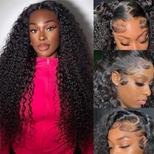 Ablyea Deep Wave Lace Front Wigs Human