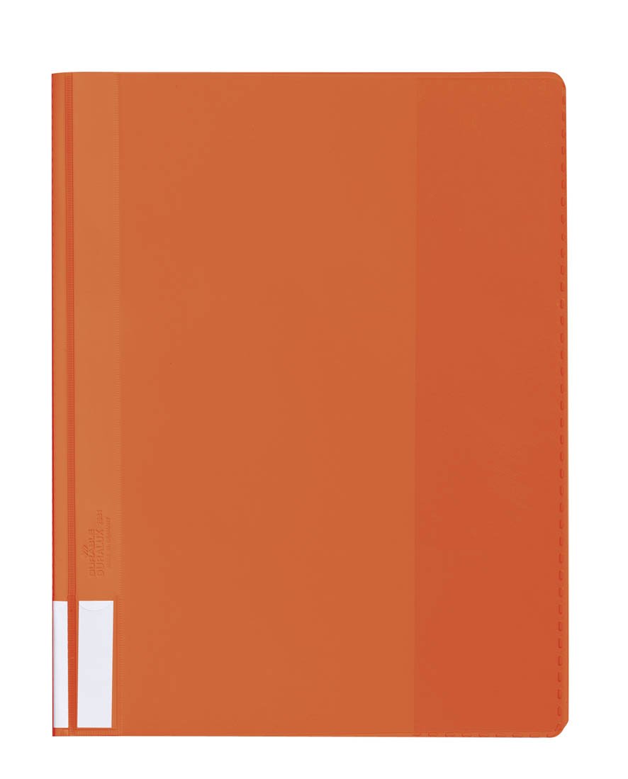 Durable Duralux Clear View Folder - Orange (Pack of 25)