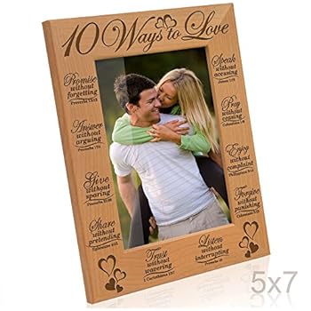 Kate Posh - 10 Ways to Love Bible Verses - Promise, Answer, Give, Share, Trust, Listen, Forgive, Speak, Pray & Enjoy - Picture Frame (5x7 Vertical)
