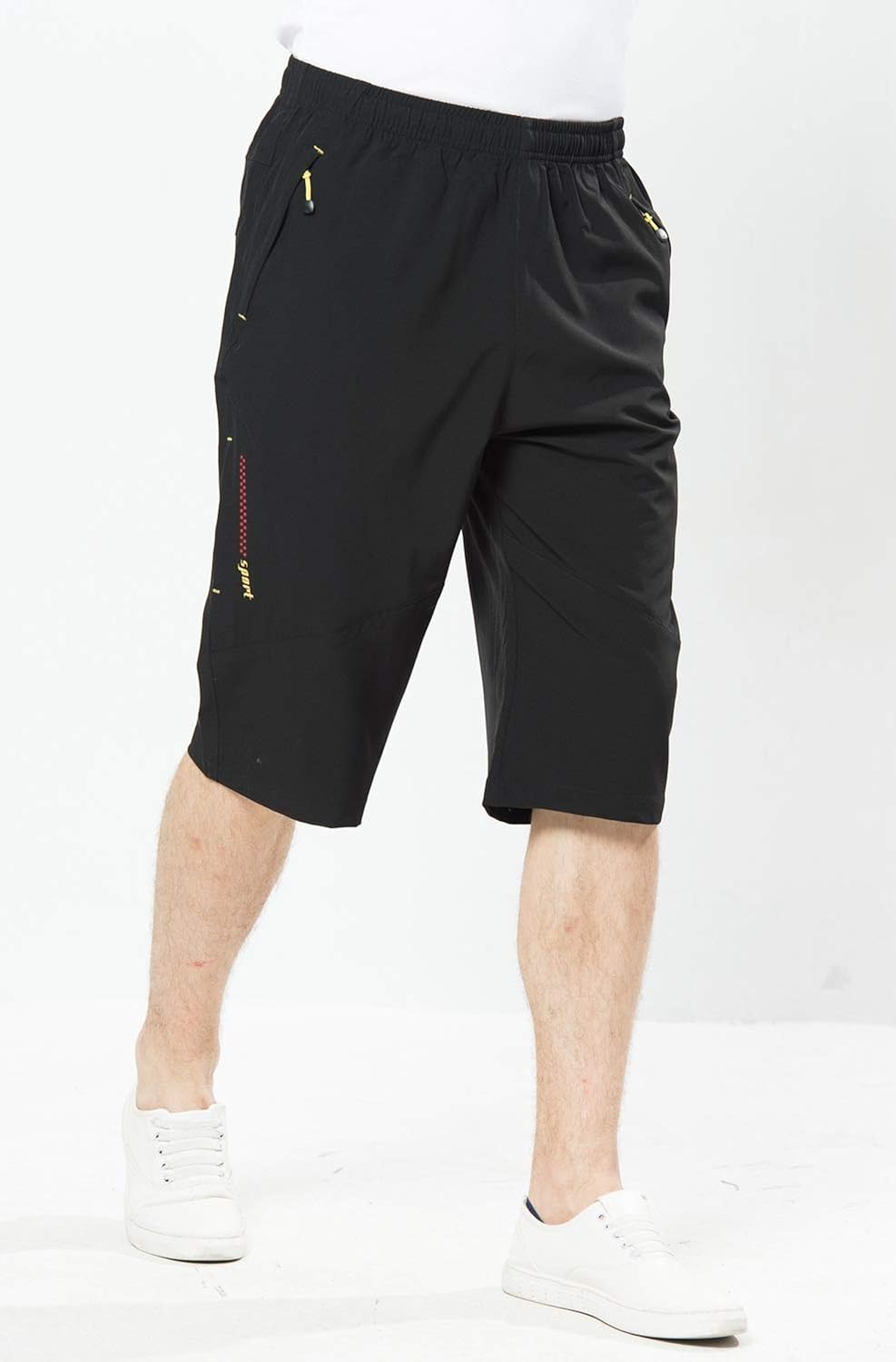 Rdruko Men's Outdoor Sports Hiking Cargo Shorts Quick Dry Lightweight Capri 3/4 Cropped Pants : Clothing