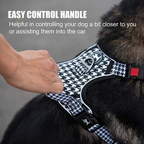 PoyPet No Pull Dog Harness, [Release on Neck] Reflective Adjustable No