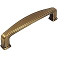 10 Pack - Cosmas 4392BAB Brushed Antique Brass Modern Cabinet Hardware Handle Pull - 3-3/4" Inch (96mm) Hole Centers