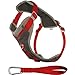 Kurgo Dog Harness for Large, Medium & Small Dogs, Reflective Harness for Running, Walking & Hiking, Everyday Adventure Pet Journey Air Style, Black, Blue, Red