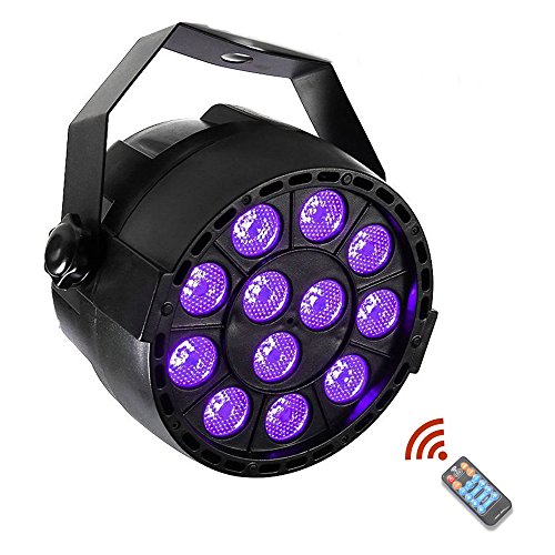 image for Gohyo 36W UV Par Light Black DJ Lights Party 12 Pcs LED Dicso Light St