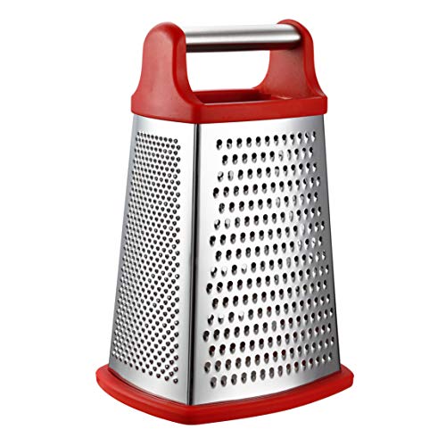 Spring Chef Professional Box Grater, Stainless Steel with 4 Sides, Best