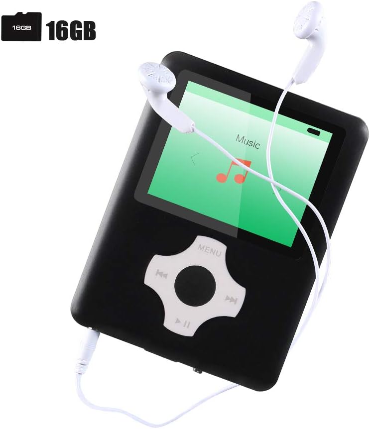 Ultrave MP3/MP4 Player with 16G SD Card, Portable Lossless Sound Player, Rechargeable MP3 Player, Also Support Ebook, Image, 1.8 inches LCD Screen MP3 Music Player - (Black-in-Black): Home Audio & Theater