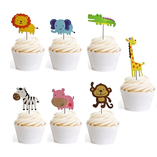 Zoo Cupcake Toppers. kapoklife 11 28Pack Cute Zoo Cupcake Picks,Jungle