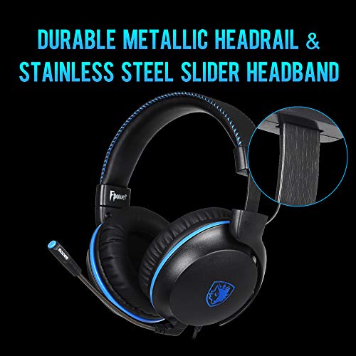 SADES Gaming Headset - FPOWER - Stereo Headsets Compatible with Computer Mobile Device, Noise Cancelling Mic Over-Ear Headsphones