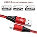 USB Type C Cable, ZYTX USB A 3.0 to USB C Cable Fast Charger Nylon Braided Cord for Samsung Galaxy note 8 S8 plus S9,Moto Z Z2,LG V30 V20 G5 G6,Google Pixel 2 XL,OnePlus 5 3T 2 and More(2 Pack-Red)