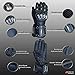 Excalibur Black Leather Carbon Armor Motorcycle Biker Gloves L