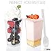 Ilyapa 3oz Plastic Dessert Cups - 40 Pack Mini Dessert Cups with Spoons - Clear Reusable Small Appetizer Cup for Cheesecake Shooters, Chocolate Mousse, Parfait - Party and Catering Supplies - Square