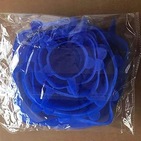 Tapas elásticas de silicona, juego de 6 unidades, cubierta ...