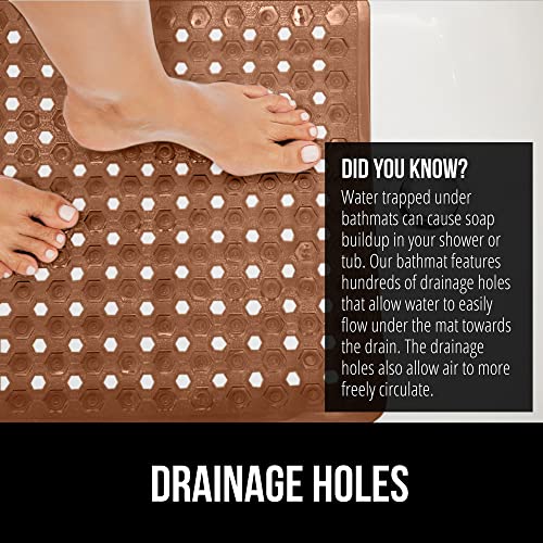 Gorilla Grip Patented Shower and Bathtub Mat, 21x21, Small Square Shower Stall Floor Mats with