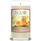 Georgia Peach Candle with Ring Inside (Surprise Jewelry Valued at $15 to $5,000) Ring Size 6