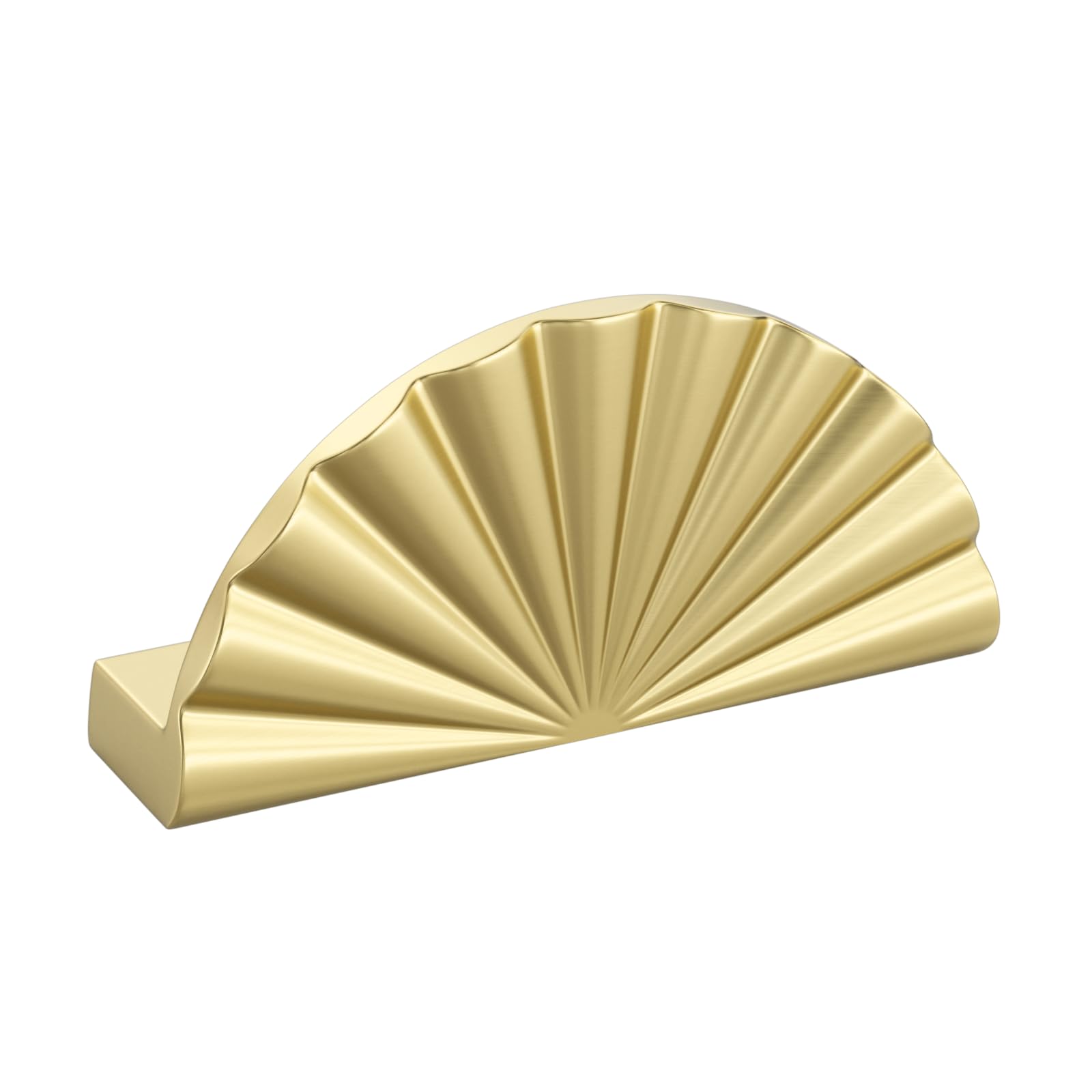 Photo 1 of Haliwu 4 Pack Half Moon Cabinet Pulls Brushed Brass Kitchen Handles, Semicircle 76mm(3inch) Hole Center Spacing Dresser and Drawer Hardware Gold