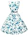 Sleeveless Vintage Pin-up Dress for Women Floral XS F-23