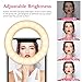 YBLNTEK Clip on Selfie Ring Light [Rechargeable Battery] with 40 LED for Smart Phone Camera Laptop Camera Photography Video Lighting Clip, Round Shape, White