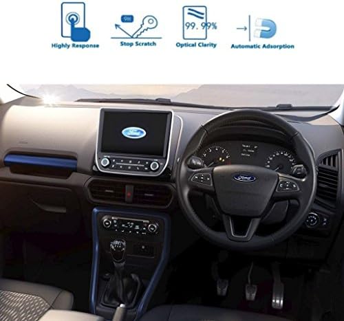 Delhisalesmart 9inch Tempered Glass Car Navigation Touchscreen Protector for Ford Ecosport 2018 Facelift Titanium,Trend &Trend-Plus Models