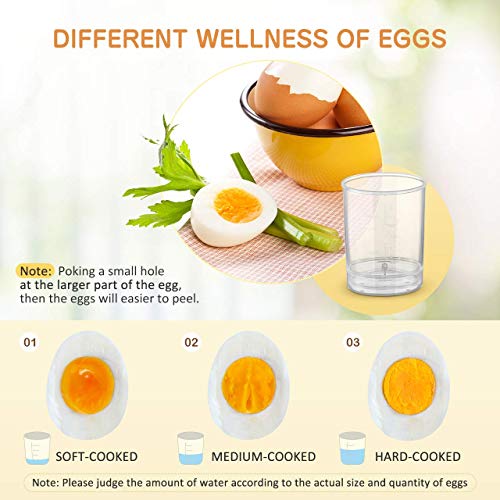 Egg Cooker, HoLife Upgraded Stainless Steel Egg Boiler Steamer 7 egg& stainless stee