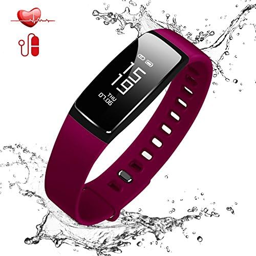 Fitness Tracker, TEYO BP Fitness Wristband with Heart Rate Monitor Watch Smart Wristband Steps Activity Tracker Compatible for Android and IOS Phone