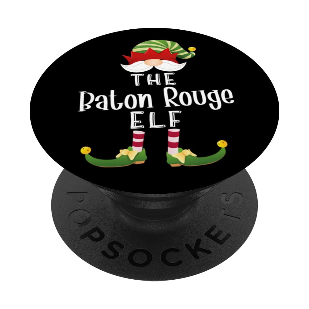 Baton Rouge Elf Group Christmas Funny Pajama Party PopSockets Swappable PopGrip