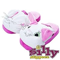 Silly Slippeez Little Girls Princess Kitty Glow in the Dark Plush Slippers XS 9/10 Multi