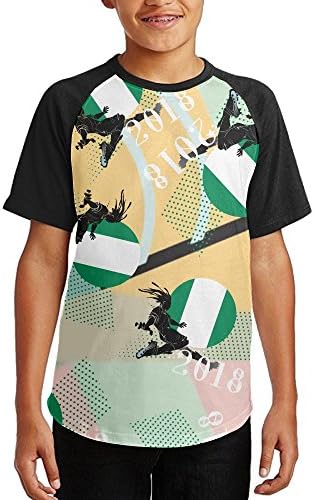 P0nh Shirt 2018 Play Football Nigeria Youth 3D Print Baseball T-Shirt Short Sleeve Crew Neck Raglan Tops