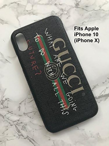 Quality Case UK - Apple iPhone X 10 Faux Leather Designer Cases - Multiple Designs (GG 18)