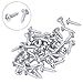 eBoot 50 Pieces Hanging D Ring Picture Frame Hangers Double Hole with Screws